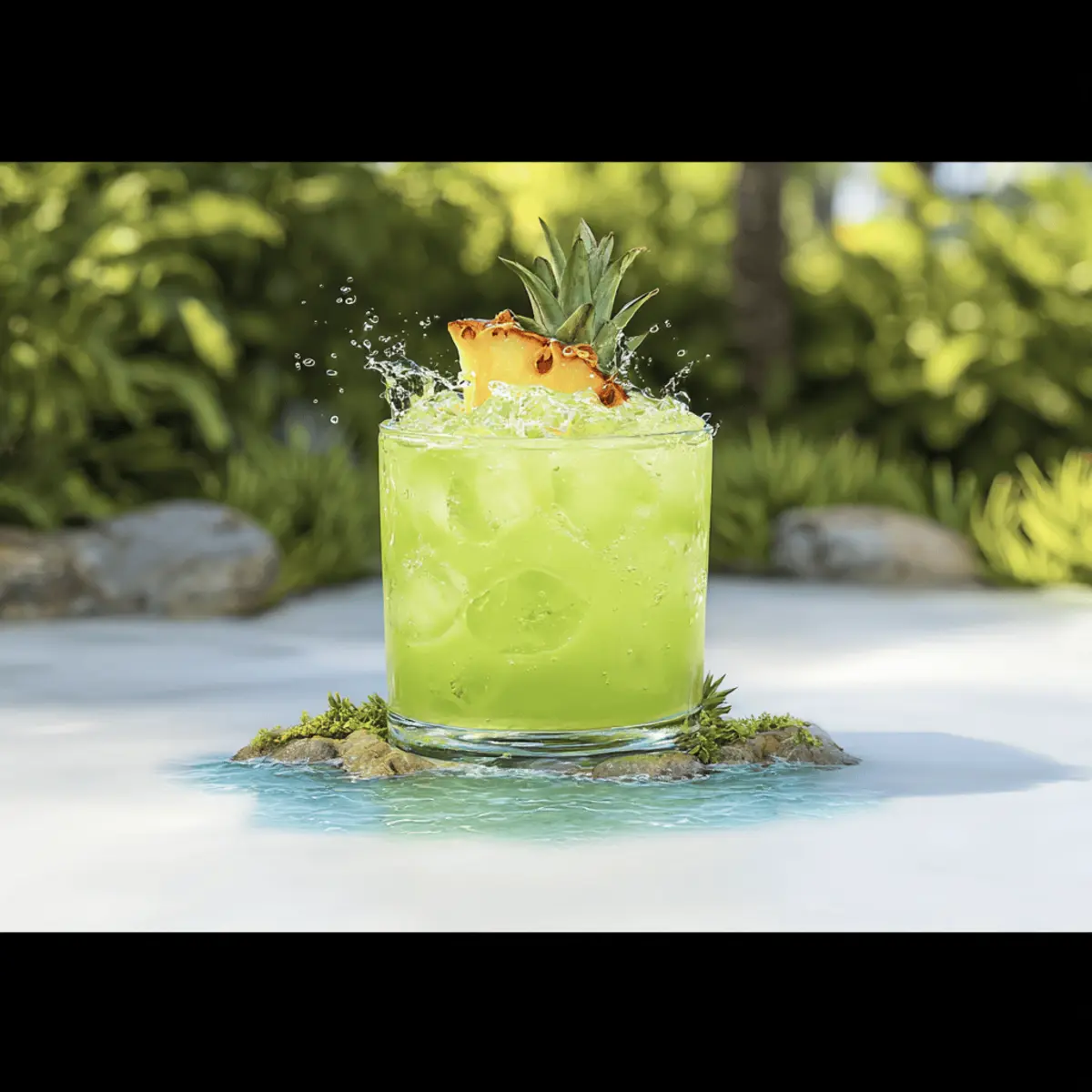 Apple Island Splash: Indulge in a Juicy Tropical Escape