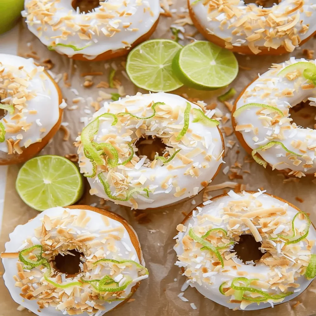Key Lime Coconut Donuts