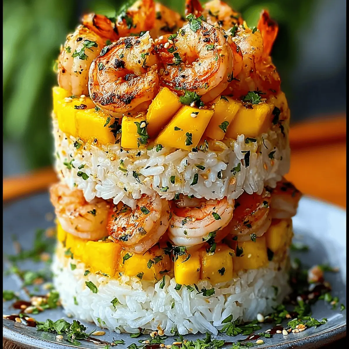 Mango Shrimp Coconut Rice Stack: Easy Bliss in Every Bite