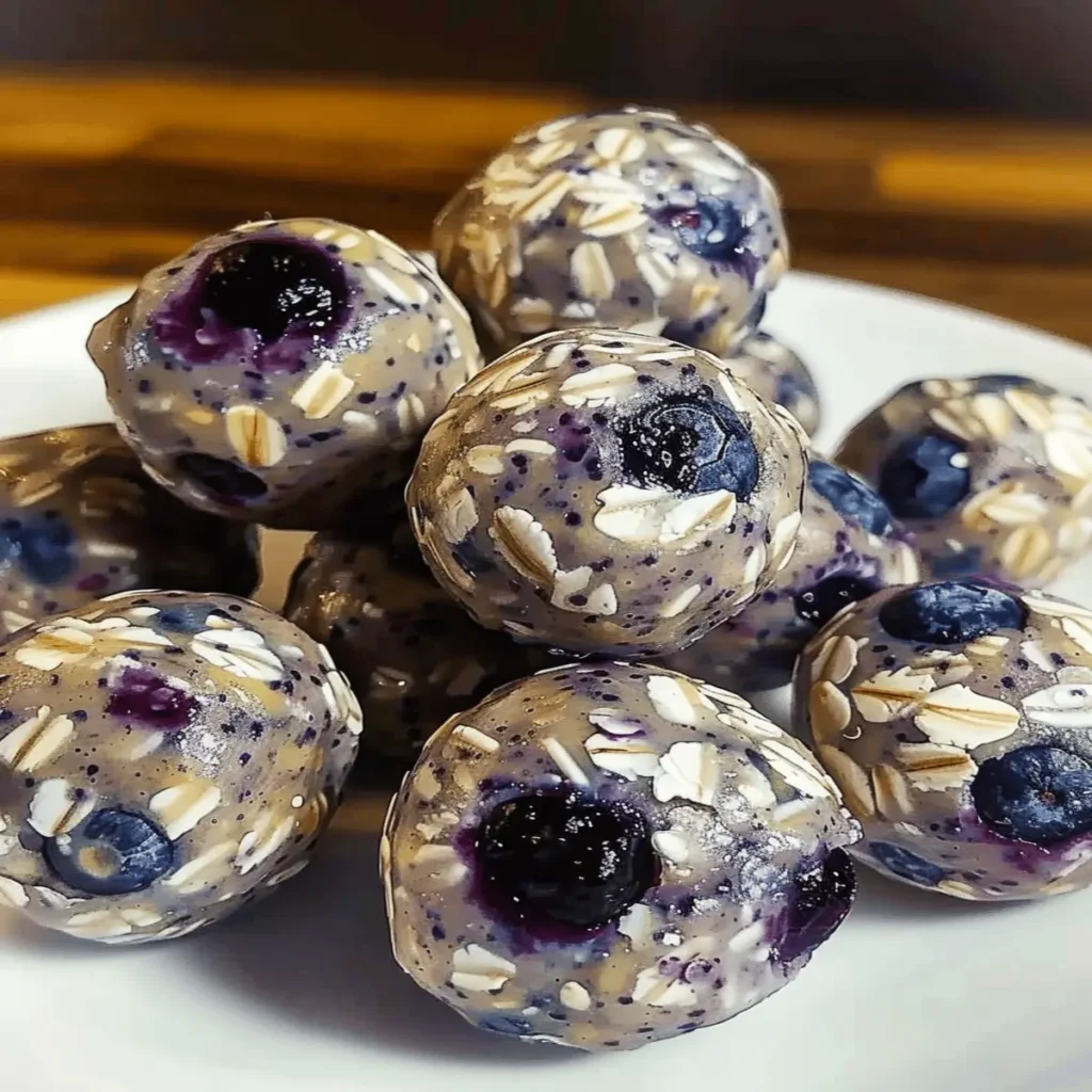 No-Bake Lemon Blueberry Protein Bites