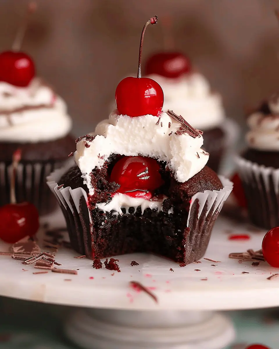 Black Forest Cupcakes: Indulgent Chocolate and Cherry Delight