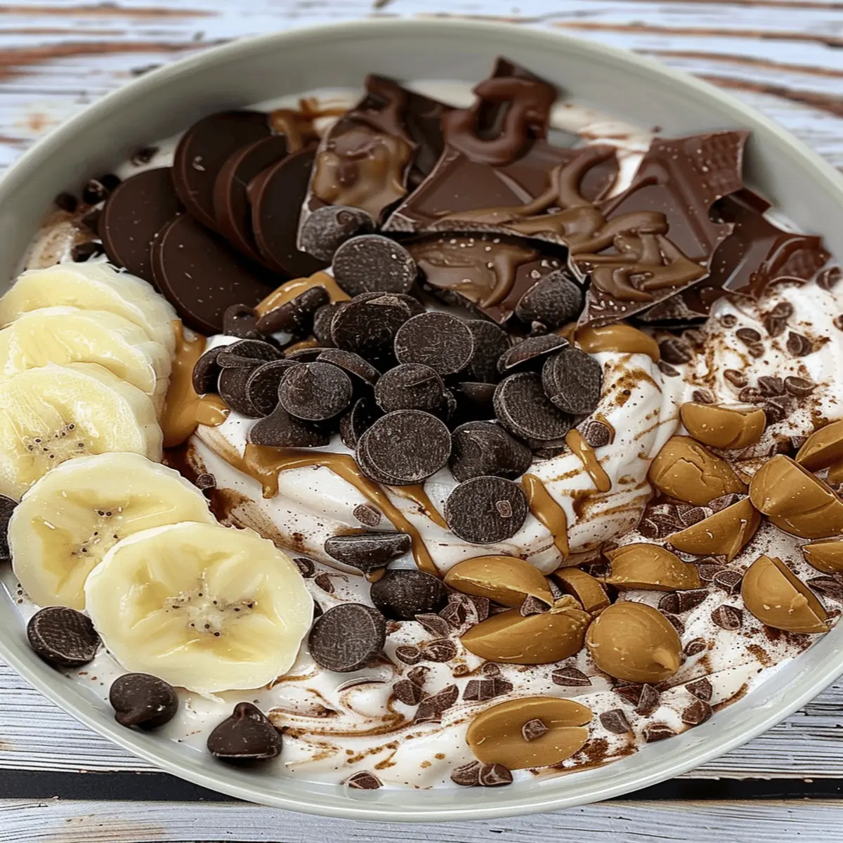 Chocolate Peanut Butter Banana Yogurt Bowl: Indulgent Bliss