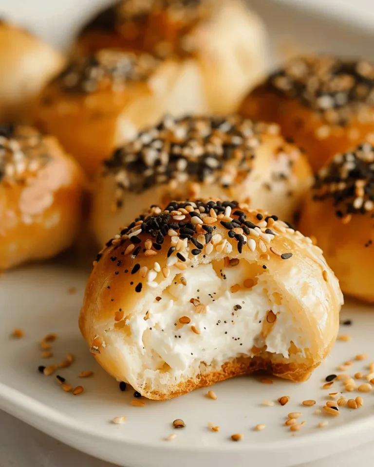 Cream Cheese Stuffed Everything Bagel Bites