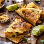 Folded Crispy Chipotle Chicken Wraps