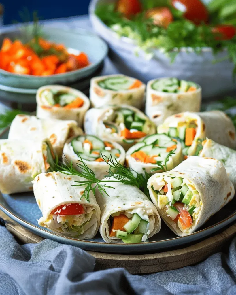 Fresh Vegetable Tortilla Roll Ups