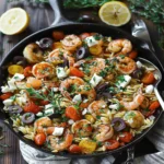 Greek Shrimp with Orzo and Feta