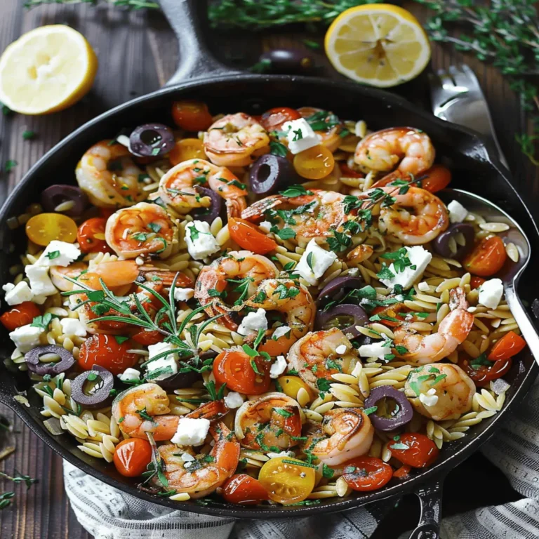 Greek Shrimp with Orzo and Feta