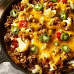 Ground Beef Cauliflower Casserole – Easy Low-Carb Cheesy Bake