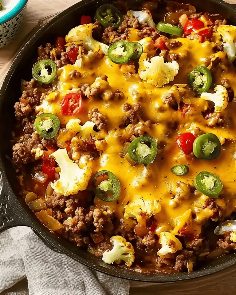 Ground Beef Cauliflower Casserole – Easy Low-Carb Cheesy Bake