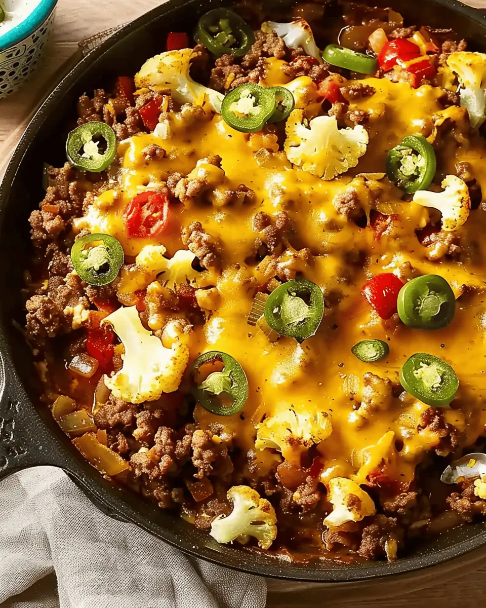 Ground Beef Cauliflower Casserole: Easy Low-Carb Cheesy Bake