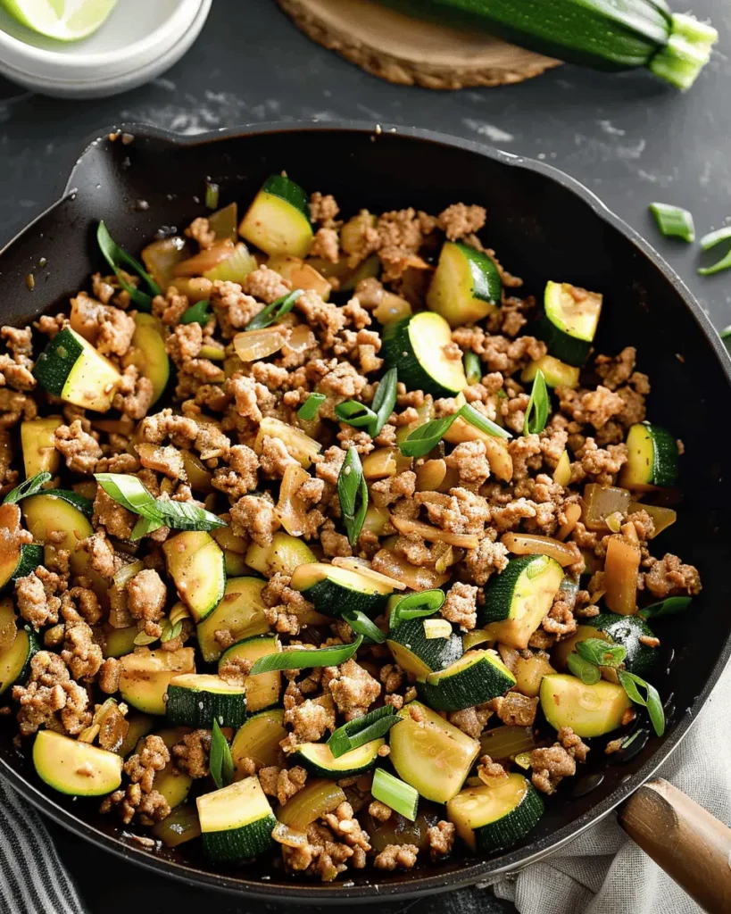 Ground Turkey and Zucchini Skillet