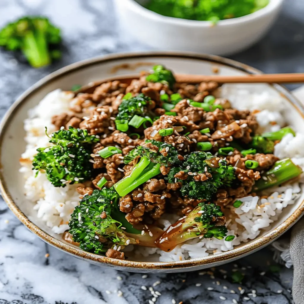 Honey Garlic Ground Beef and Broccoli Stir-Fry