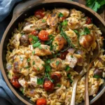 Mediterranean Creamy Chicken Orzo