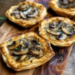 Mushroom, Shallot and Herbed Goat Cheese Tarts