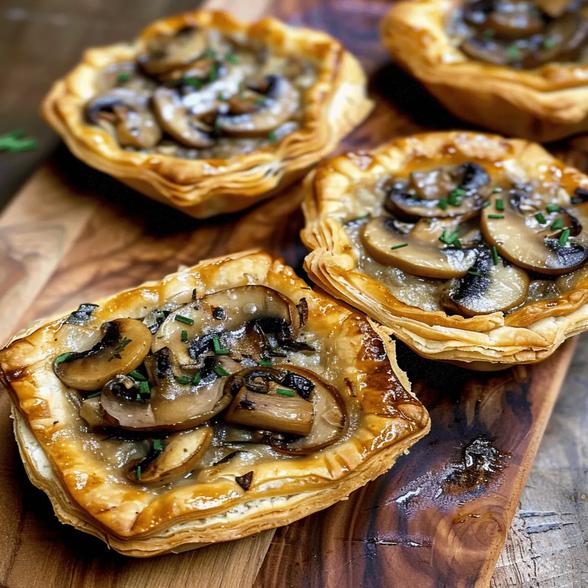 Mushroom Shallot Herbed Goat Cheese Tarts: Irresistibly Savory Delights