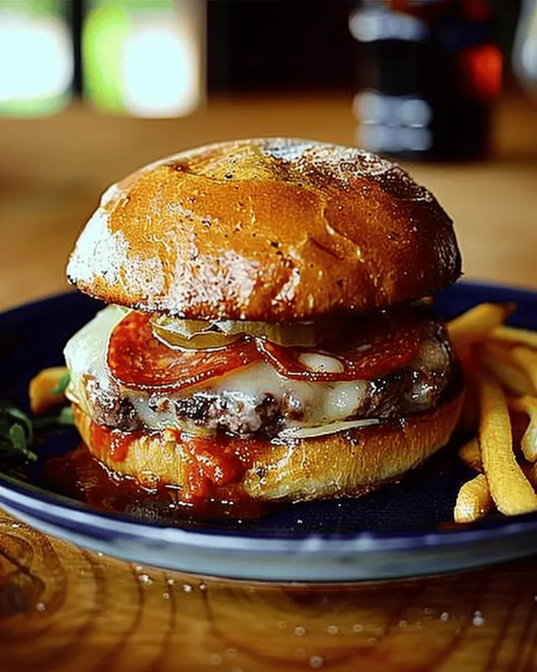 Pepperoni Burger Provolone Brioche