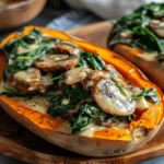 Sweet Potato Heaven Creamy Mushroom & Spinach Delight