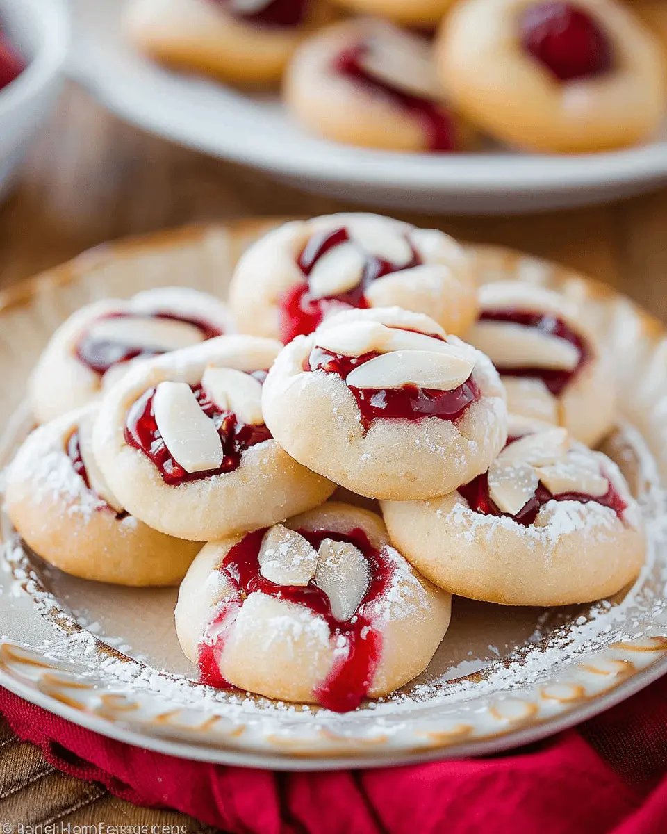Raspberry Almond Thumbprint Cookies: The Best Easy Treat