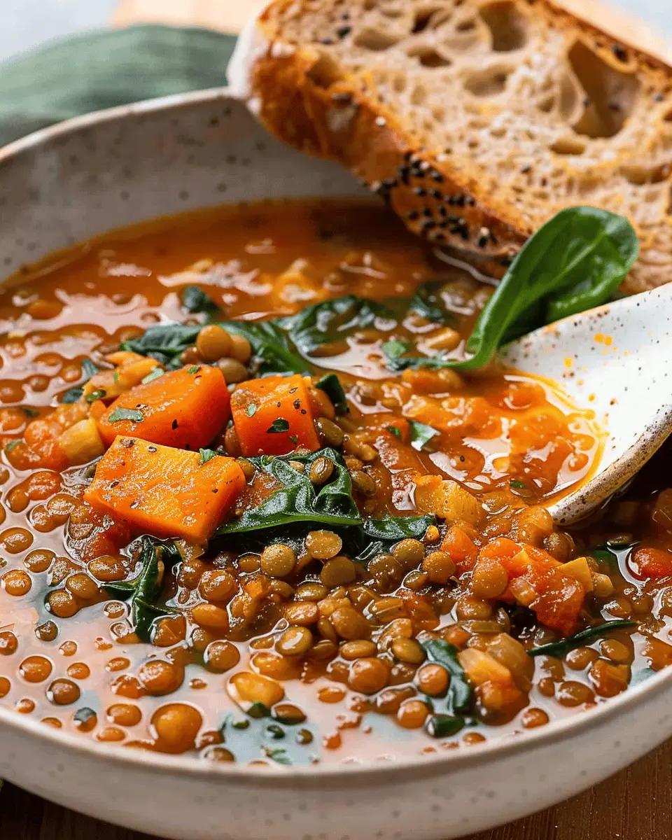 Italian Lentil Soup: Easy Comfort with Turkey Bacon & Veggies