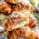 Melt-in-Your-Mouth Baked Ham and Cheese Croissants