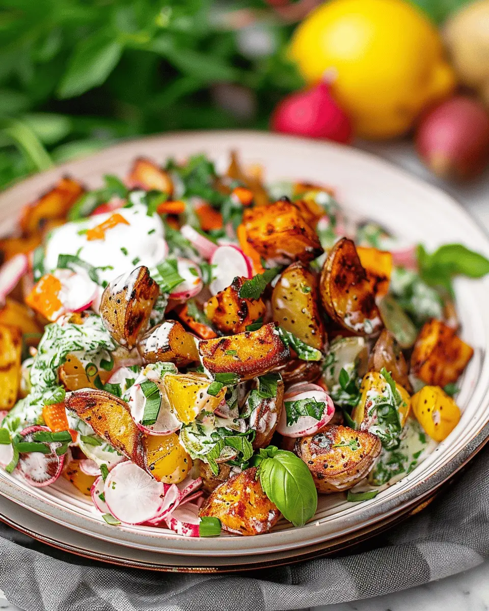 Crispy Roasted Potato Salad with Turkey Bacon and a Twist