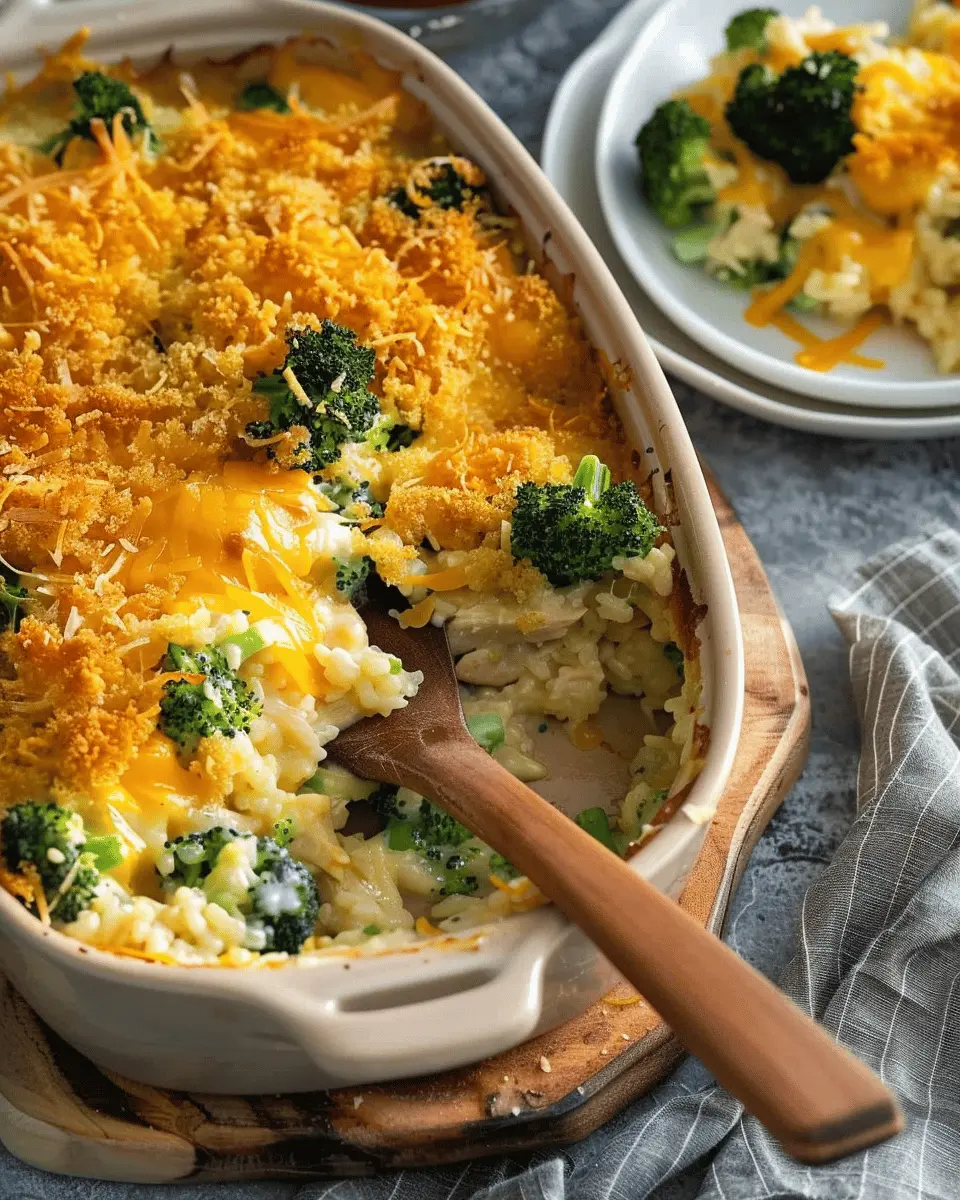Creamy Chicken Broccoli Rice Cheese Casserole You’ll Love
