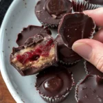 Peanut Butter Chocolate Chia Jam Cups