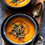 Creamy Honey Roasted Acorn Squash Soup