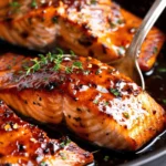 Crispy Honey Garlic Glazed Salmon