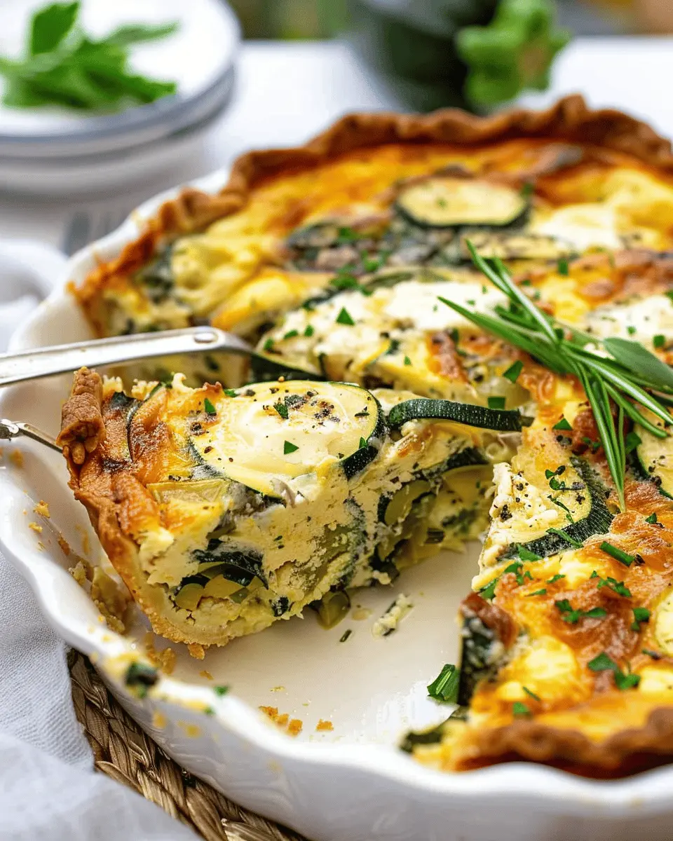 Herb-Infused Crustless Zucchini Quiche for Effortless Meals