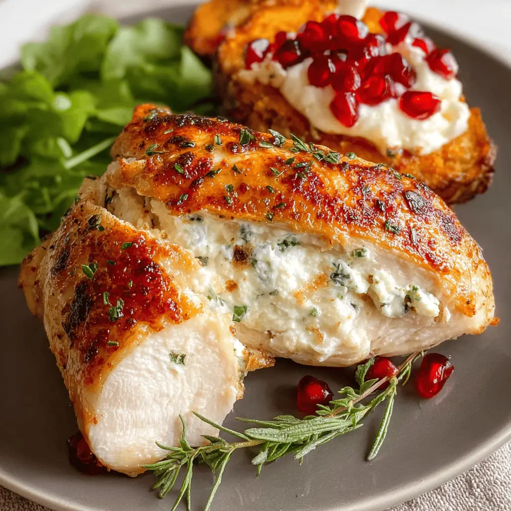 Ricotta Pomegranate Stuffed Chicken: Juicy and Indulgent Delight