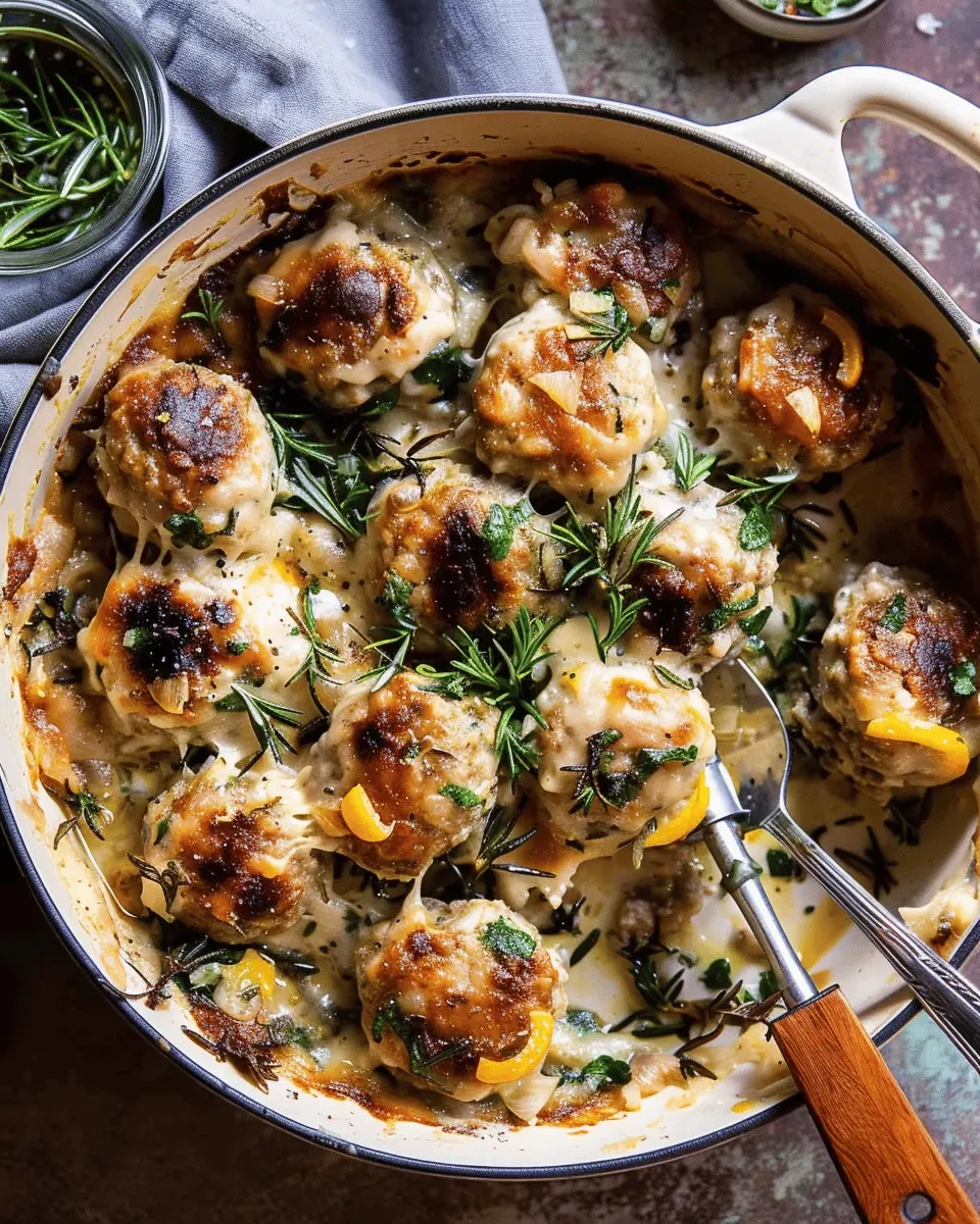 Lemon Rosemary Chicken Meatballs: Juicy Flavor in Every Bite