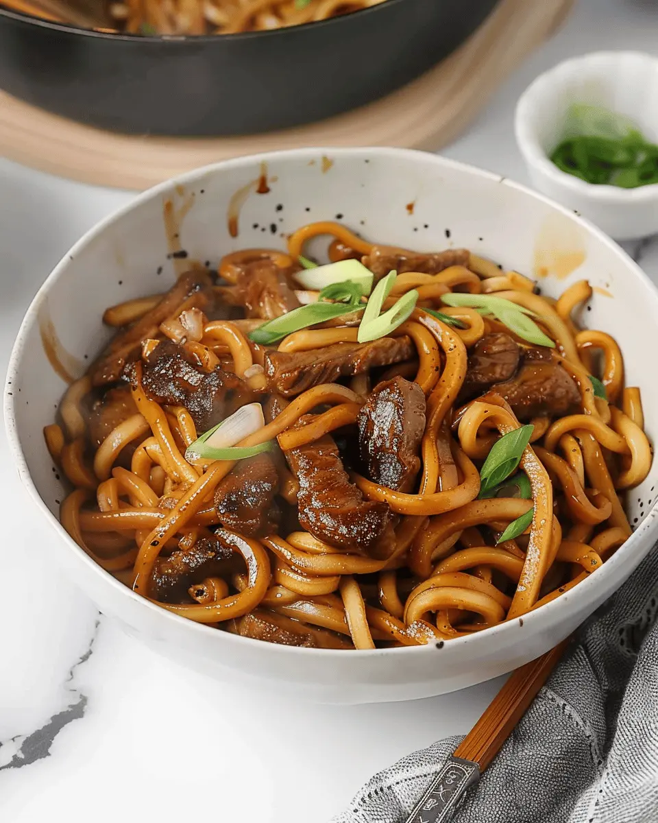 Beef Yaki Udon Noodles: Easy Homemade Delight to Savor