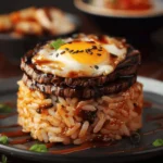 Korean BBQ Beef Rice Stack