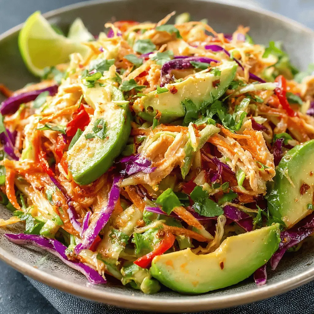 Vibrant Shredded Thai Salad with Avocado – A Refreshing Delight
