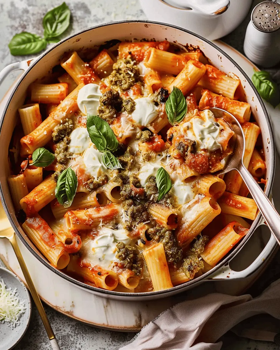 Baked Rigatoni: A Cozy Indulgence with Turkey Bacon Delight
