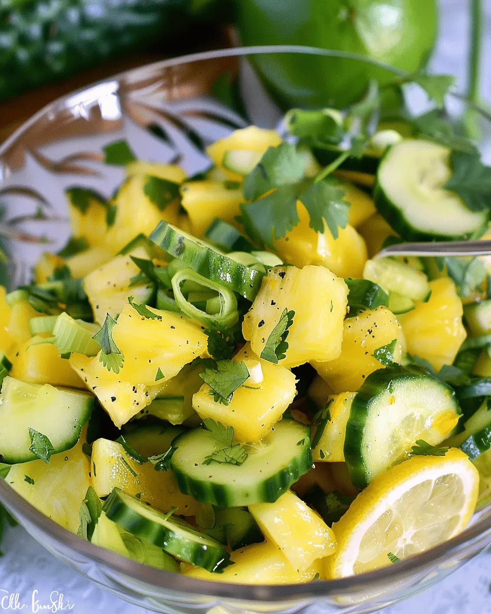 Pineapple Cucumber Salad: A Juicy Summer Delight You’ll Love