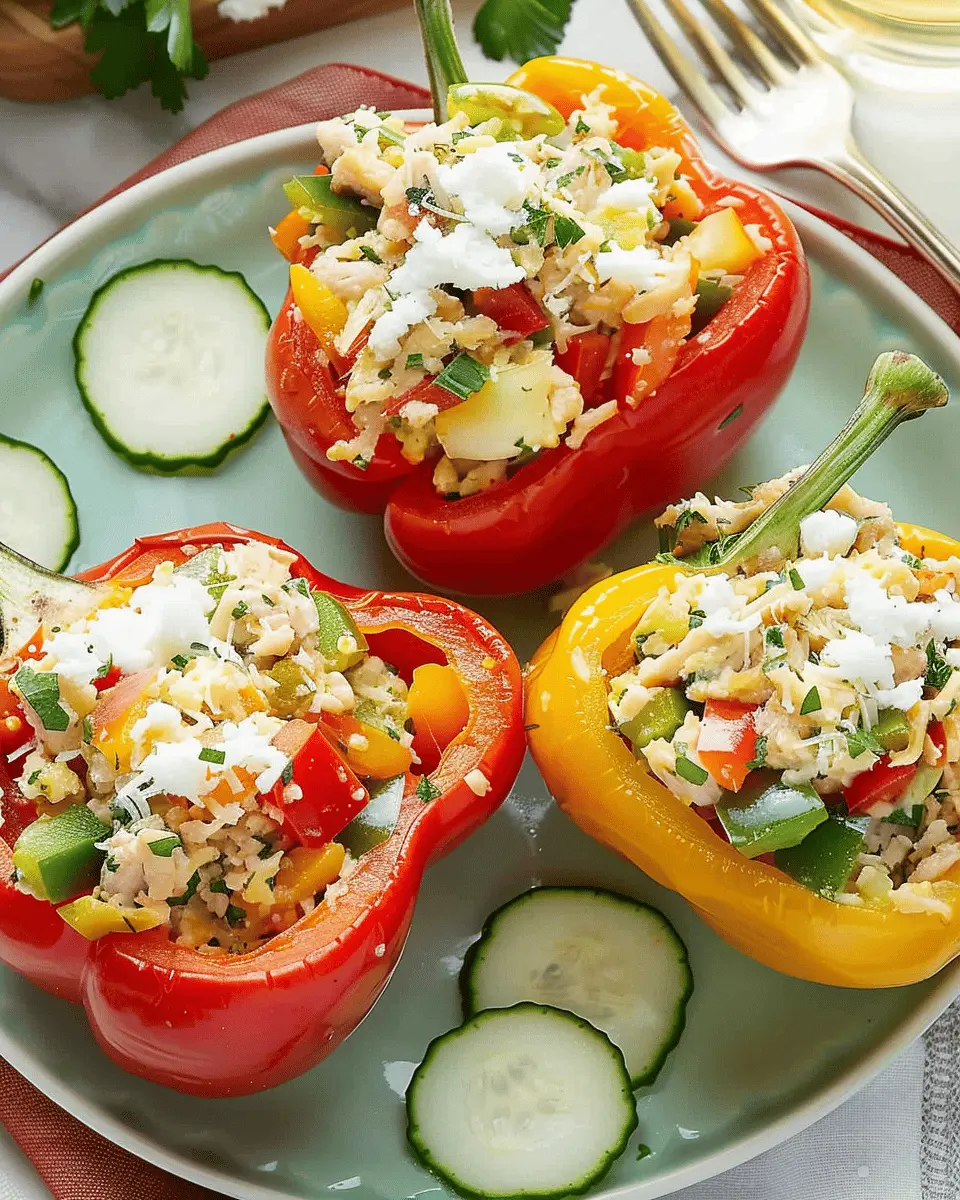 Mediterranean Tuna Stuffed Peppers: Easy, Flavorful & Healthy Delight