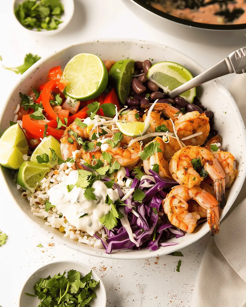 Baja Shrimp Taco Bowl: Easy Recipe with Crunchy Cilantro Slaw