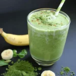 Homemade Banana Matcha Smoothie
