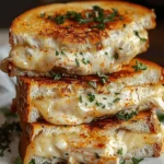 Alfredo Chicken Grilled Cheese – Cheesy, Creamy & Comfort Food Heaven!