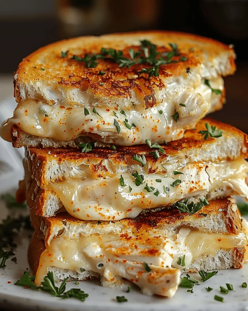 Alfredo Chicken Grilled Cheese: Indulgent Comfort Food Delight