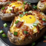 Baked Potatoes Egg Bacon – Crispy, Cheesy & Loaded with Flavor!