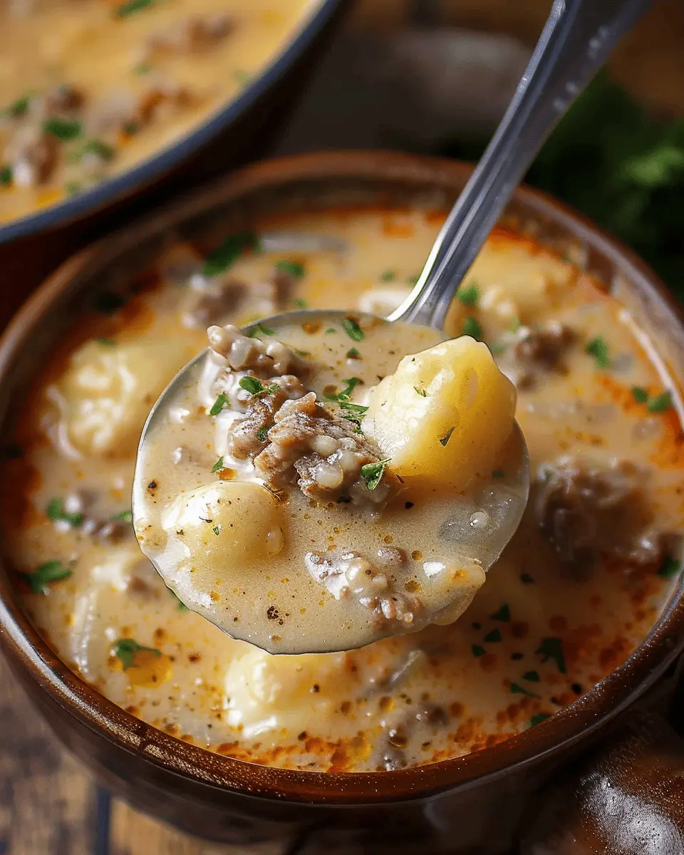 Cheesy Beef and Potato Soup: The Best Cozy Comfort Food Recipe