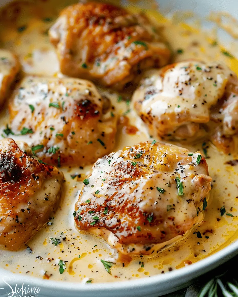 Creamy Oven Baked Chicken Thighs for a Delicious Family Dinner