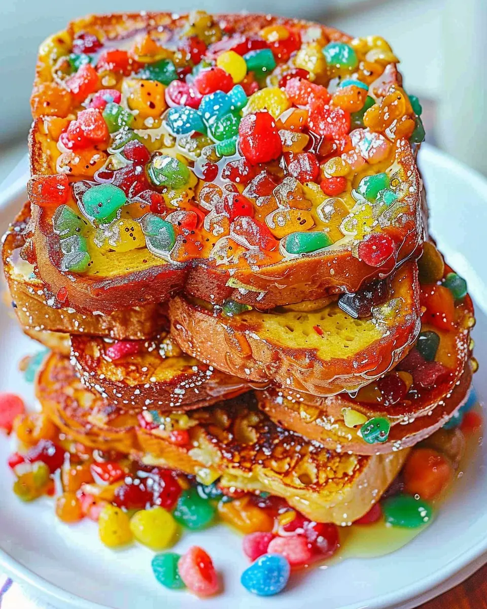 Fruity Pebbles French Toast – Easy, Colorful & Sweetly Fun Delight