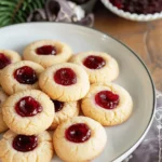 Jam Thumbprint Cookies Recipe; Tender, Buttery, No Eggs
