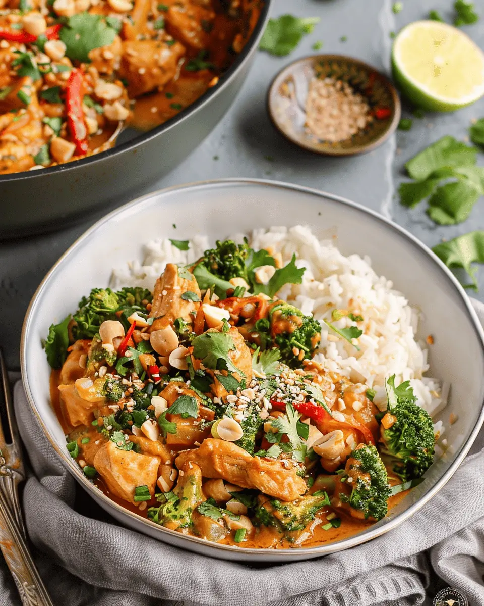 One-Pot Thai Peanut Chicken: Creamy, Nutty & Easy to Make
