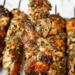 Ranch Garlic Parmesan Chicken Skewers