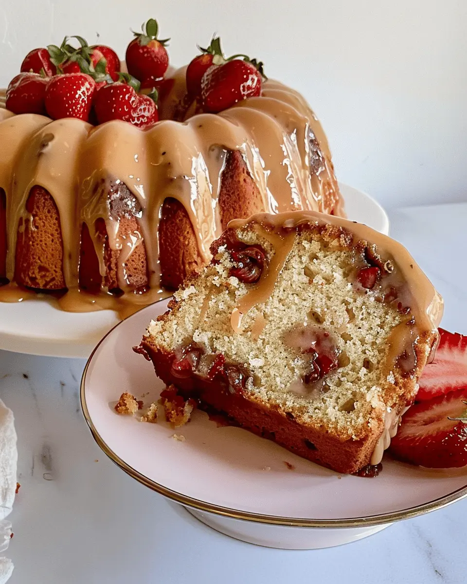 Salted Caramel Strawberry Pound Cake: The Ultimate Indulgent Delight